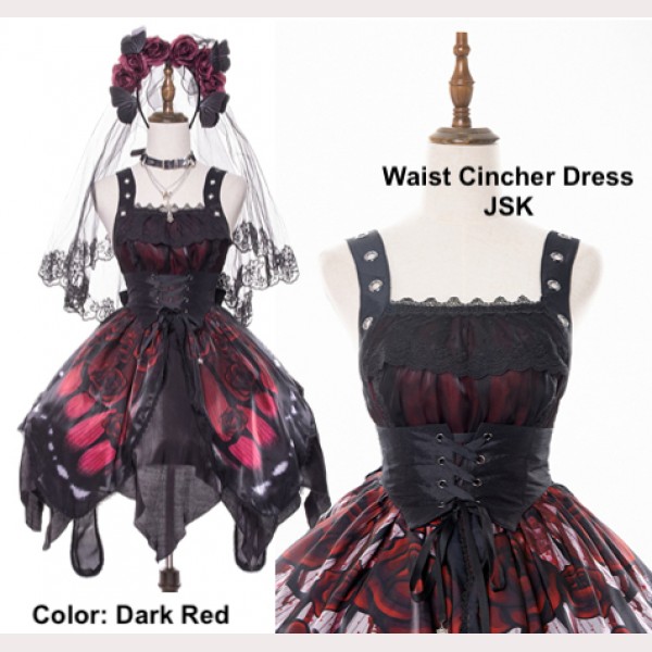 Butterfly Effect Series Blood Rose Gothic Lolita JSK / SK by Star